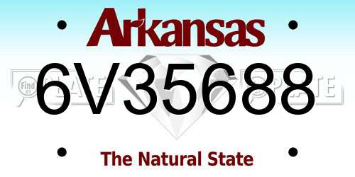 6V35688 Arkansas License Plate