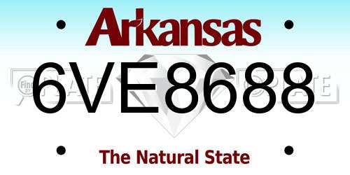 6VE8688 Arkansas License Plate