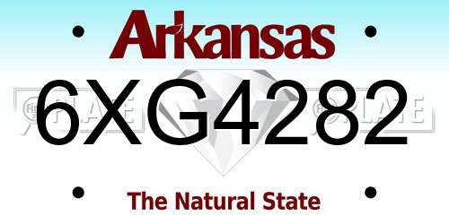 6XG4282 Arkansas License Plate