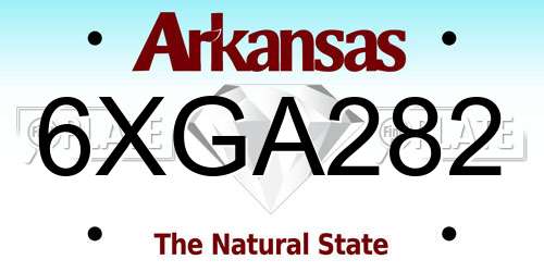 6XGA282 Arkansas License Plate