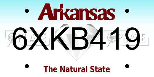 6XKB419 Arkansas License Plate