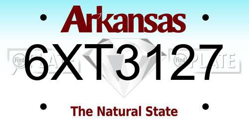 6XT3127 Arkansas License Plate