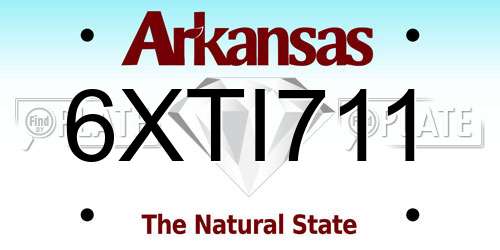 6XTI711 Arkansas License Plate