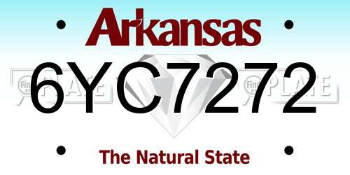 6YC7272 Arkansas License Plate