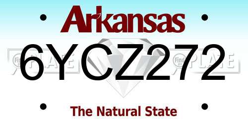 6YCZ272 Arkansas License Plate