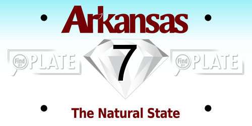 7 Arkansas License Plate