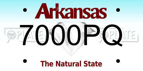 7000PQ Arkansas License Plate