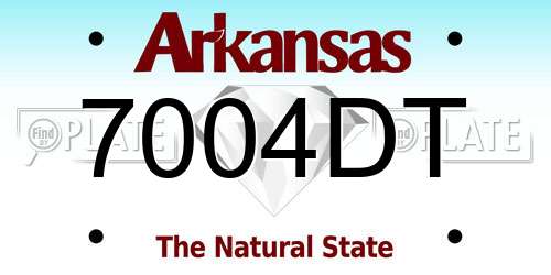7004DT Arkansas License Plate