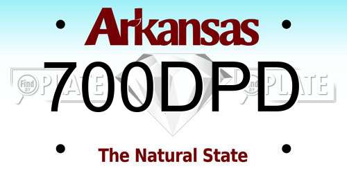 700DPD Arkansas License Plate