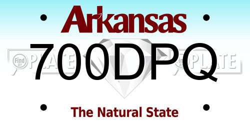 700DPQ Arkansas License Plate