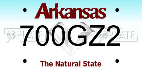 700GZ2 Arkansas License Plate