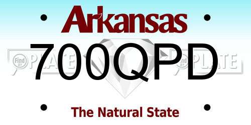 700QPD Arkansas License Plate