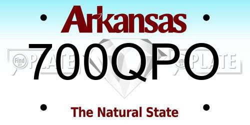 700QPO Arkansas License Plate