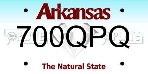 700QPQ Arkansas License Plate