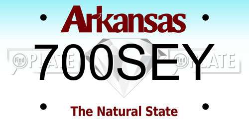 700SEY Arkansas License Plate