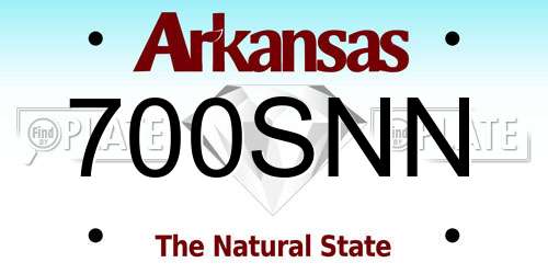 700SNN Arkansas License Plate