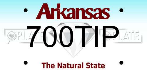 700TIP Arkansas License Plate