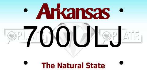 700ULJ Arkansas License Plate