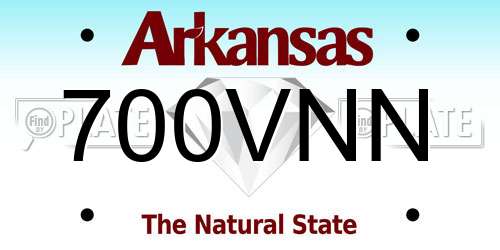 700VNN Arkansas License Plate