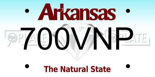 700VNP Arkansas License Plate