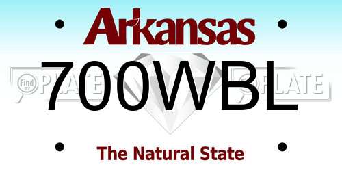 700WBL Arkansas License Plate