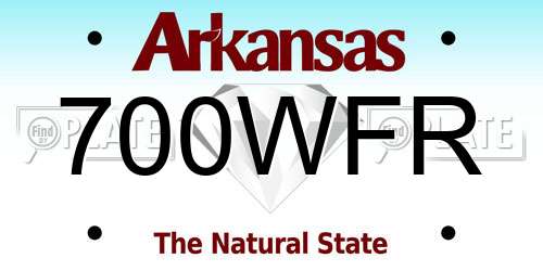 700WFR Arkansas License Plate