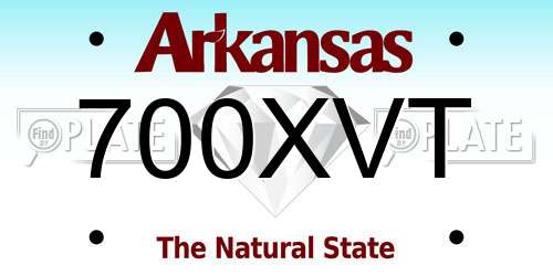 700XVT Arkansas License Plate