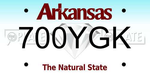 700YGK Arkansas License Plate