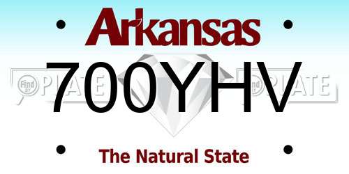 700YHV Arkansas License Plate