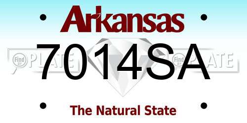 7014SA Arkansas License Plate