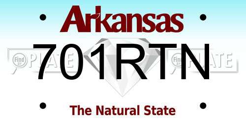 701RTN Arkansas License Plate