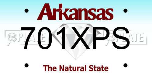 701XPS Arkansas License Plate