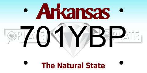 701YBP Arkansas License Plate