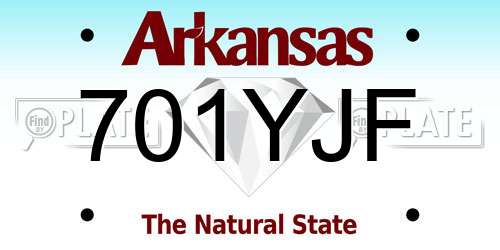 701YJF Arkansas License Plate