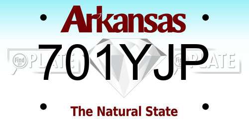 701YJP Arkansas License Plate