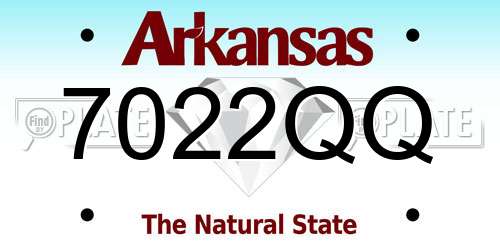7022QQ Arkansas License Plate