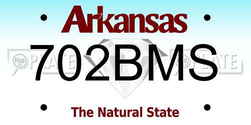 702BMS Arkansas License Plate