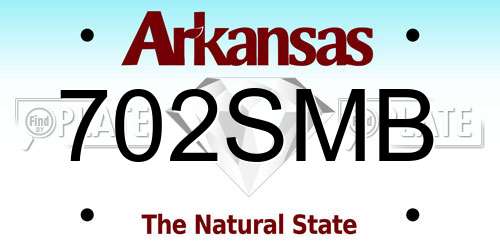 702SMB Arkansas License Plate