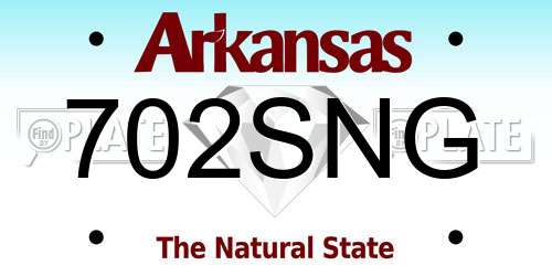 702SNG Arkansas License Plate