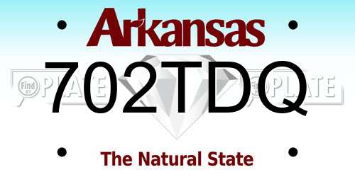 702TDQ Arkansas License Plate