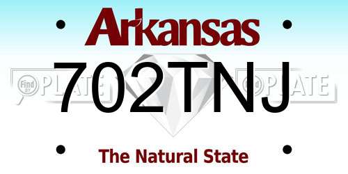 702TNJ Arkansas License Plate