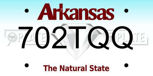 702TQQ Arkansas License Plate