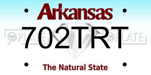 702TRT Arkansas License Plate