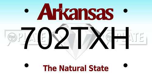 702TXH Arkansas License Plate