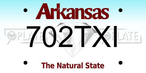 702TXI Arkansas License Plate