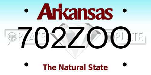 702ZOO Arkansas License Plate