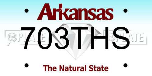 703THS Arkansas License Plate