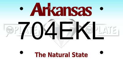 704EKL Arkansas License Plate