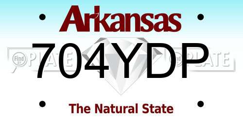 704YDP Arkansas License Plate