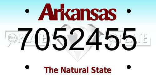 7052455 Arkansas License Plate